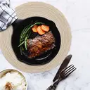 White Label Polyester + inner and outer ring three-strand placemat Milk coffee，Round 38cm Placemats Set of 6 Braided Woven Placemats Washbale Table Placemats Round Heat Resistant Table Mats for Kitchen Dining Table Home Restaurant image 5