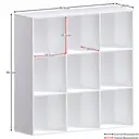 Vida Designs Bookcase Durham 9 Cube White image 7