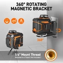 GoCube Laser-Nivelliergerät, Ausrichtungsgerät, Linienlaser, 2 x 360°-Abdeckung, Grün, horizontal und vertikal, Laser-Nivelliergerät für den Bau, Pulsmodus für DIY und verschiedene Baustellen image 4