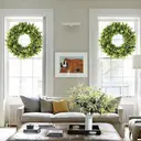 20Inch Boxwood Wreaths, Spring Summer Wreath for Front Door Perfect for Winter All Season Year Round Decor, Faux Boxwood Wreaths Ideal for Front Door Indoor Outdoor Windows Farmhouse image 5