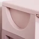 HOMCOM 3 Drawers Plastic Storage Units, 3 Tier Kids Storage Units, Children Toy Chest for Nursery, Playroom, Bedroom, Pink image 3