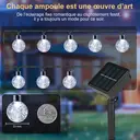 VIVREAL Guirlandes lumineuses solaires avec boules à bulles – 7 m (23 pieds), 50 LED, blanc froid, guirlandes lumineuses solaires étanches pour l’extérieur, décoration du jardin et de la terrasse, décoration festive, PVC-006-01, offre spéciale Nouvel An, cadeaux phares image 4