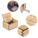 Alphynix 1pc "To My Wife" Music Box, Hand-Cranked Wooden Keepsake with Romantic Love Letter Engraving, Anniversary Gift from Husband image 4