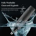 Sparoma 3-in-1 Ear and Nose Hair Trimmer for Men – Ear & Nose Hair Clipper with LED Light, Sideburn & Eyebrow Trimmer Heads, 6500RPM Motor, Full-body Waterproof, Battery-Powered, Portable Grooming Kit with Storage Base – TC-3580, Black image 1