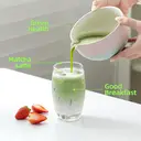 TEANAGOO Kit matcha cérémonie avec fouet et bol, 7 pièces - Dégradé vert rose image 3