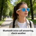 Verbex E13-C White Glasses, AI Glasses, Smart Glasses, Bluetooth Glasses, Music Playback, Call Answering, Wi-Fi Transmission, Voice Wake-up, Weather Forecast image 7