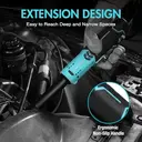 DURATECH 12V Extended Cordless Ratchet Wrench with Tool Bag, 3/8" Electric Cordless Ratchet, Torque 60N.m, 180RPM with LED Light, Electric Ratchet Wrench with Fast Charge &Canvas Bag image 2
