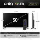 CHiQ U50QP9K 4K Smart QLED Roku TV HDR10 HLG， Dolby Audio， Works with Alexa， DVB-T2/T/C， Support Apple Air-Play， Prime Video， HDMI2.1， USB2.0 image 1