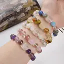 VoxorAI L8 Bracelet en cristal, porte-bonheur et prospérité - Blanc neige sur le genévrier  image 6
