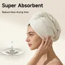 YIJINCHAN hair towel turban（White） image 5