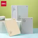 Deli Light Tone Series Lot de 4 carnets à spirale A5, papier ligné 70g/m² - 80 feuilles/160 pages image 0