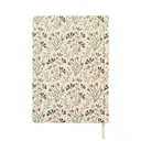 Jubiluu Carnet A5 à couverture rigide en tissu, à lignes - 96 feuilles (papier offset 100 g/m²) - Marque-page et bande élastique - Carnet à lignes crème classique pour l’écriture, l’école, le bureau et comme cadeau - Vintage Garden image 1