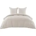 Bedsure Parure de lit effet coton lavé 100 % polyester Natural - 1 housse 155 x 220 cm et 2 taies 80 x 80 cm image 3