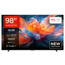 TCL 98T8C 98 Zoll QLED 4K HDR Ultra HD Fernseher, Smart TV mithilfe von Google TV (Dolby Vision Atmos, 144Hz Motion Clarity Pro, Game Bar, ALLM, FreeSync, Onkyo 2.1 Sound,Sprachsteuerung) image 1