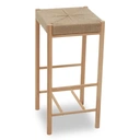 Interiors by Premier Bar Stool Bandar Beech Wood & Hemp Rope Natural image 1