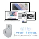Rapoo MT760L kabellose Bluetooth-Maus für mehrere Geräte, Bluetooth 5.0 und 2,4 GHz Multimode-Verbindung, bis zu 4 Geräte, M+ Cross Computer-Technologie, 11 programmierbare Tasten, 4K DPI, 90 Tage Akkulaufzeit, PC – hellgrau image 7