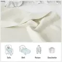 WOLTU Tagesdecke 220x240 cm, 100% Baumwollsteppdecke, Waffeldecke für Schlafzimmer, Wohnzimmer, Sofabezug, Creme image 3