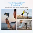DJI Osmo Mobile 8 Gimbal Stabilizer for Phone, Native Tracking with Audio & Lighting, 360° Pan, Built-in Extension Rod & Tripod, 10h Battery, Robust 3-Axis Stabilization image 4