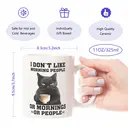 Alphynix 1pc 11oz White Mug with Funny "I Don't Like Morning People or Mornings or People" Quote, Sarcastic Christmas or Thanksgiving Gift image 6