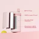 POWCAN by Meoky 18oz Single Spout Straw Sports Bottle - Pink image 4