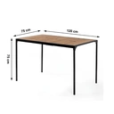 Urban Meuble DINING TABLE Wood Finish 120x75 with Metal Frame image 7