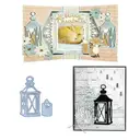 Silver Hollow Out Lamp Cutting Dies Metal Embossing Stencil Scrapbooking Template for Birthday Card Making Album，Die-Cutting and Embossing,Scrapbooking Die-Cuts image 2