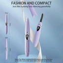 Sunluxy S600 Purple Electric Eyelash Curler, Natural Curling Lasting Styling, LED Temperature and Power Display, Smart Safe Automatic Power-off, Rechargeable Portable Eyelash Curler image 8