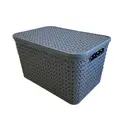 Strata Large Urban Store Basket with Lid Charcoal Grey 24L image 1
