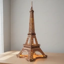 Robotime Rolife Night of the Eiffel Tower Wooden 3D Puzzle Building Toys 22x21.3x53cm 1PC,Home decoration, bookshelf decoration,Craft Gifts for Adults and Teens,Educational toys image 2