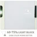 PONY DANCE Store occultant avec oculaires, lot de 2 panneaux, L 140 x H 245 cm (L 55 x H 96 pouces), blanc-gris image 6