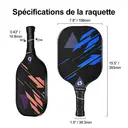 NIUPIPO Set de 2 Paddles Pickleball – Matériau en Fibres de Verre, Noyau en Polypropylène à Alvéoles, Certifié USAPA, Design Léger, Poignée Confortable, Idéal pour Débutants et Joueurs Intermédiaires, MX-19 image 9