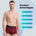 BAMBOO COOL Mens Trunks Underwear Performance Breathable Mesh Fly Zone Moisture-Wicking S (4 Pack) image 4