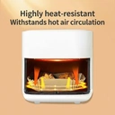 ochama Rectangular 22cm x 14cm Air Fryer Liners - Food Grade Disposable Parchment Paper, Non-Stick, Oil-Proof, Easy to Clean, Baking, Cooking, Frying Accessories - 200 Sheets image 1