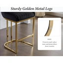 chairus Bar Stools Set of 2 Velvet Counter Chairs with Backrest Breakfast Bar Stools for Kitchen image 5