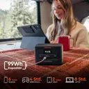 Jackery Explorer 100 Plus Tragbare Powerstation, 99Wh LiFePO4-Akku Schnellladung, 3-Port 128W TragBack-up-Akku für Reise Notfall image 2