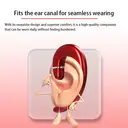 VoxorAI C6 Rouge Écouteur de traduction AI mono-oreille, traduction en temps réel prenant en charge 130 langues, casque Bluetooth de jeu élégant pour l'apprentissage, les voyages et les affaires image 1