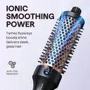 Wavytalk Brosse thermique, Brosse ronde chauffante ionique pour brushing, pour des cheveux plus lisses et plus brillants, facile à utiliser et moins de dommages, corps de 38 mm, 5 réglages de température, double tension, prise européenne, or rose image 4