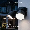 LUTEC 1800Lumen 20Watt Dual-Head Floodlight Outdoor, Full Metal Design, Waterproof Exterior Security Wall Light 4000K for patio, Garden, Yard-Black image 0