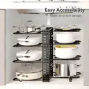 SRD Étagère de rangement à 8 niveaux pour cuisine avec 2 crochets en acier 4,5 mm image 1