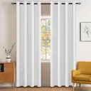 Rideaux occultants YSTYLE pour chambre et salon - Ensemble de 2 panneaux de rideaux isolants thermiques assombrissant la pièce, 140x260 CM, ZGB, Blanc image 0