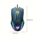 ONIKUMA CW905 Souris de jeu filaire, niveaux réglables, boutons programmables, modes d'éclairage RVB, souris ergonomiques pour PC gamer image 3