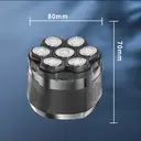 Komingdon [Electric Bald Clipper] Cordless 6D Men's Electric Bald Head Clipper with LED Display - 6 Floating Blades, Rechargeable, Perfect for Short Hair & Travel A black image 6