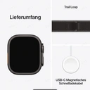 APPLE Watch Ultra 3 GPS + Cellular 49mm Schwarzes Titangehäuse mit Schwarz/Kohle Trail Loop - M/L image 7