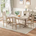 Chaises de salle à manger Ckaff, Ensemble de 2, Chaises de cuisine, Chaises de lecture de patio, Chaise rembourrée avec dossier carré, Chaise de salon, Chaises de table de toilette, Chaises de bureau pour chambre, cuisine, salle à manger. image 7