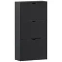 Vida Designs Shoe Cabinet 3 Doors Black image 1