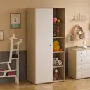 Junior Vida Wardrobe Neptune 1 Door White/Oak Effect image 4