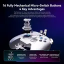 BIGBIG WON Rainbow 3 draadloze controller 2000 Hz pollingsnelheid capacitieve joystick 16 mechanische knoppen 14 aanpasbare RGB-lampen 6-assige gyrosensor schakelbare Hall-/microschakelaar-trigger 3,5 mm audioaansluiting gamepad voor pc/Switch2/iOS/Android image 2