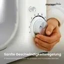 Monsga SM100 Küchenmaschine 1000W, Cremeweiß, 6,0L Edelstahl-Rührschüssel, Leise, mit Super-Antihaft Teflon-Knethaken (hitzebeständig bis 260°C), Schneebesen, Flachrührer & Spritzschutz, 8 Geschwindigkeitsstufen image 2