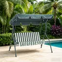 Garden furniture steel swing chair with canopy&seat cushion image 2