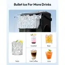 EUHOMY Countertop Ice Maker – Self-Cleaning Function – 9 Cubes in 6 Minutes – Portable Ice Cube Maker with Ice Scoop & Basket – For Home, Kitchen, Office, Bar image 4